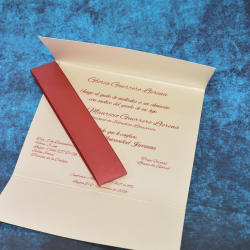 Tarjeta sobre cerrado con faja  - 2