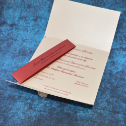 Tarjeta sobre cerrado con faja  - 3