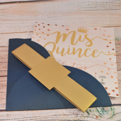 Tarjetas sobre cerrado con faja papel fino  - 2